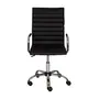 CADEIRA HOME OFFICE SEATTLE - CROMADO/PRETO - Foto 2