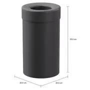 LIXEIRA 9 L THROW IN - PRETO - Foto 2