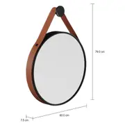 ESPELHO REDONDO 60 CM PELICANO - WHISKY/PRETO - Foto 7