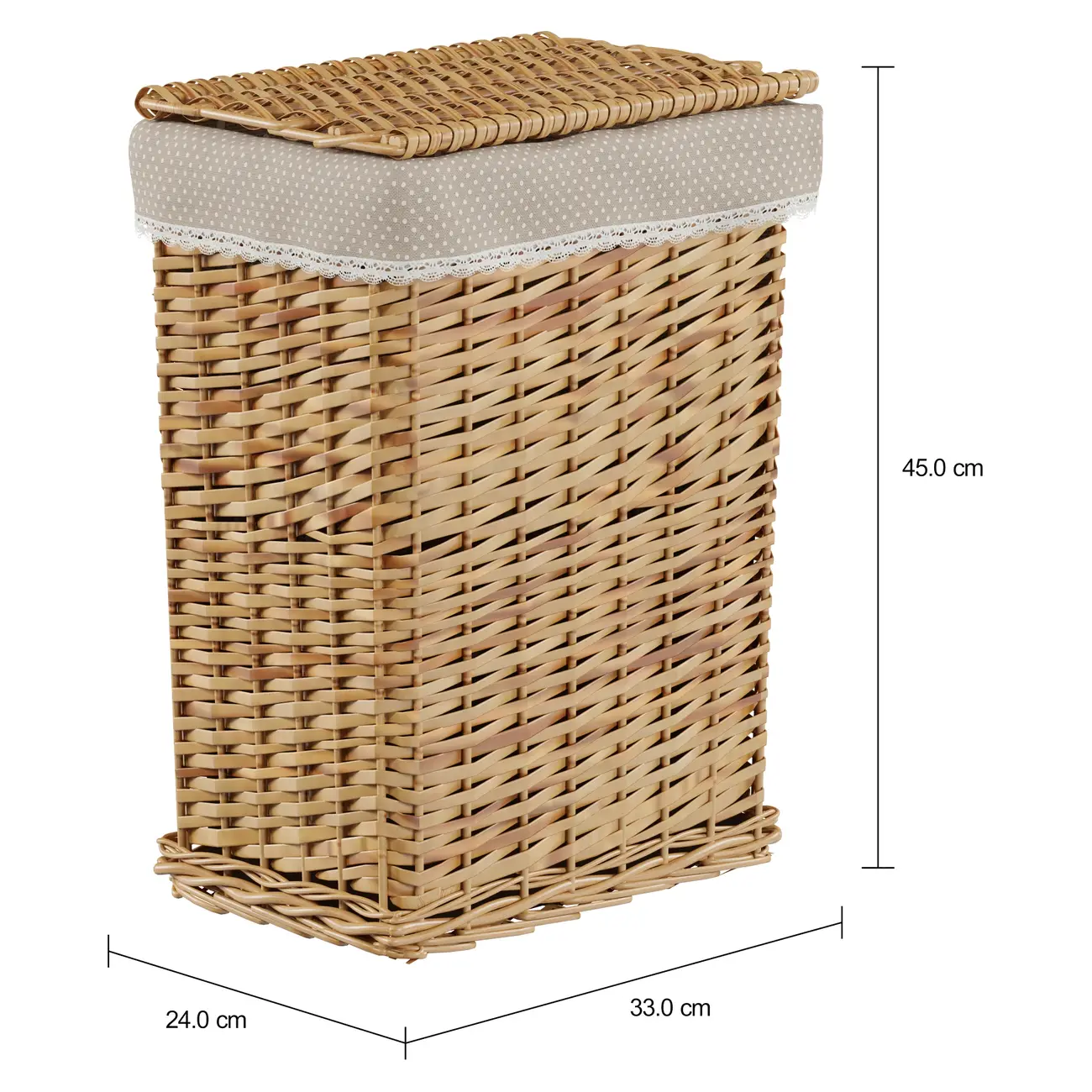 CESTO PARA ROUPA 33 CM X 24 CM X 45 CM BOULE - FIBRA CLARA/ BEGE - Foto 8