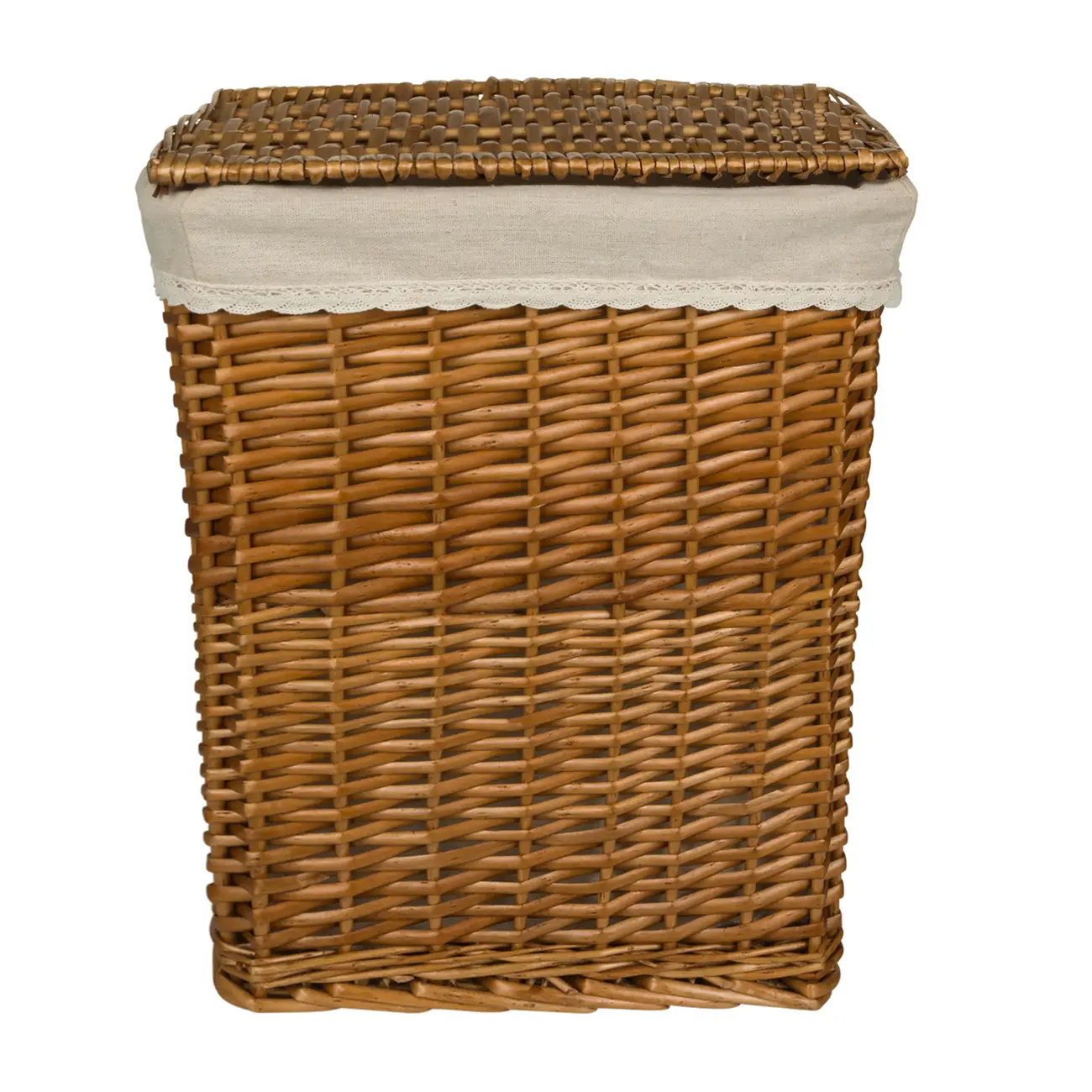 CESTO PARA ROUPA 33 CM X 24 CM X 45 CM BOULE - FIBRA CLARA/ BEGE - Foto 1