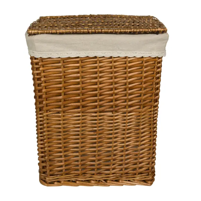 CESTO PARA ROUPA 33 CM X 24 CM X 45 CM BOULE - FIBRA CLARA/ BEGE - Foto 1