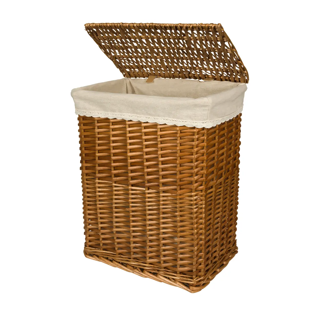 CESTO PARA ROUPA 33 CM X 24 CM X 45 CM BOULE - FIBRA CLARA/ BEGE - Foto 2