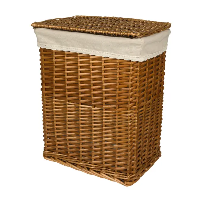 CESTO PARA ROUPA 33 CM X 24 CM X 45 CM BOULE - FIBRA CLARA/ BEGE - Foto 3