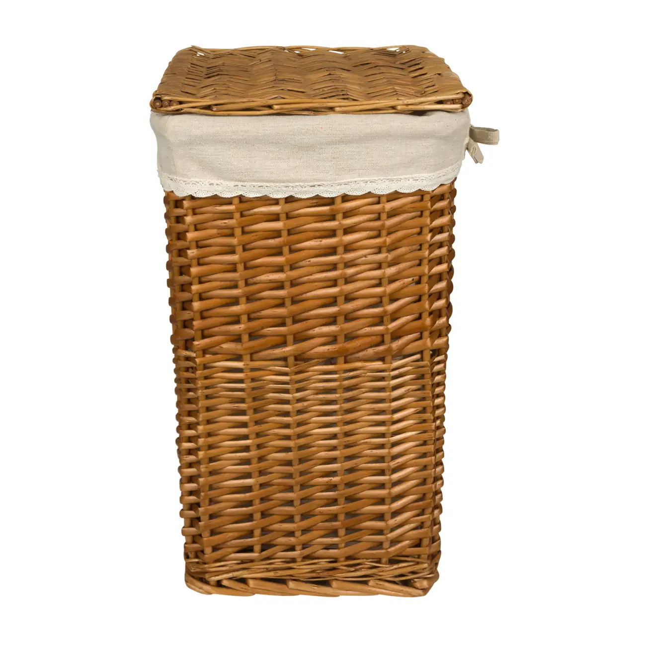 CESTO PARA ROUPA 33 CM X 24 CM X 45 CM BOULE - FIBRA CLARA/ BEGE - Foto 4