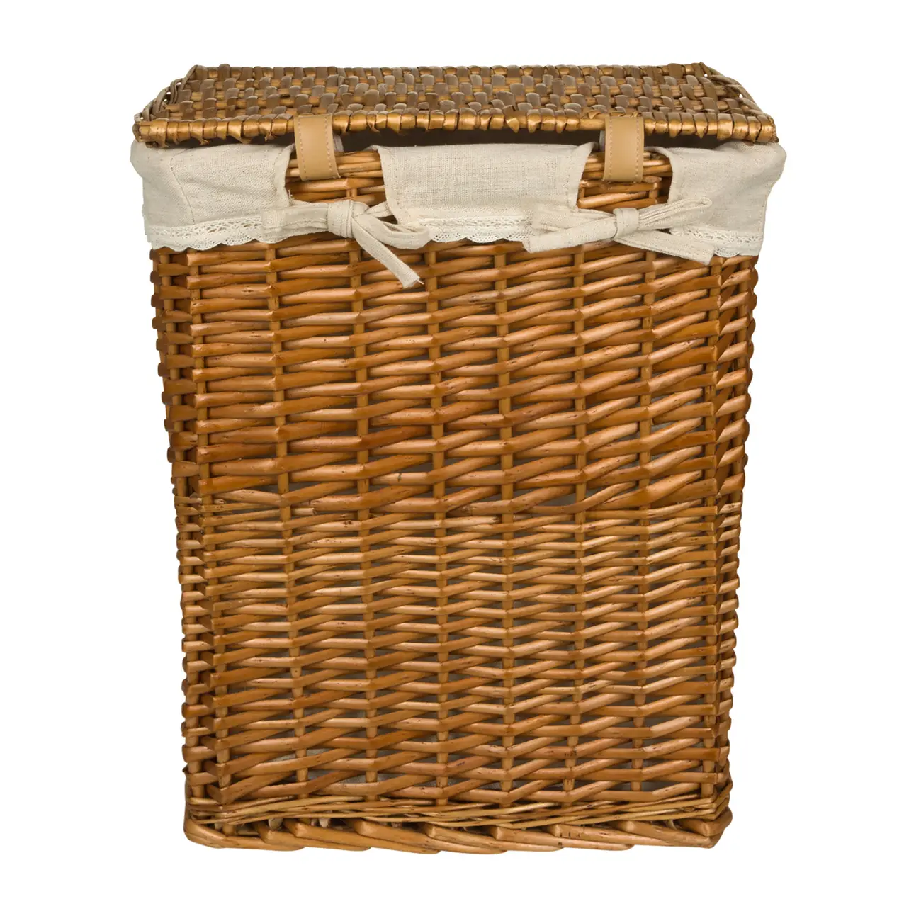 CESTO PARA ROUPA 33 CM X 24 CM X 45 CM BOULE - FIBRA CLARA/ BEGE - Foto 5