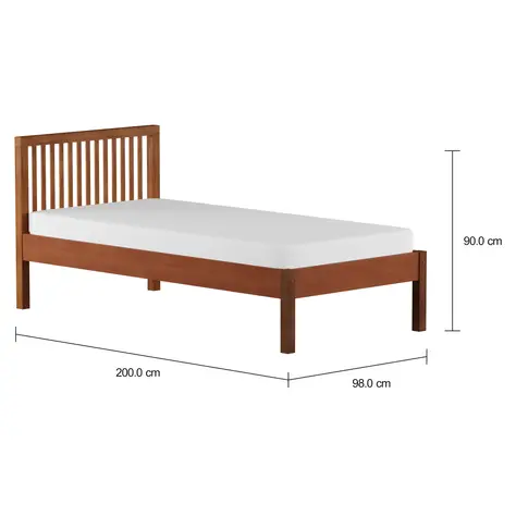 Imagem com medidas do produto CAMA DE SOLTEIRO 88 CM TINTO