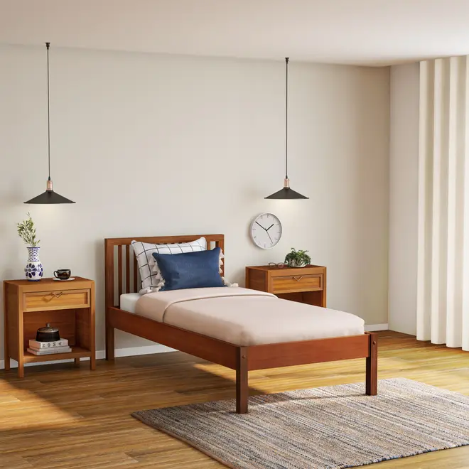 CAMA DE SOLTEIRO 88 CM TINTO - NOZES - Foto 9