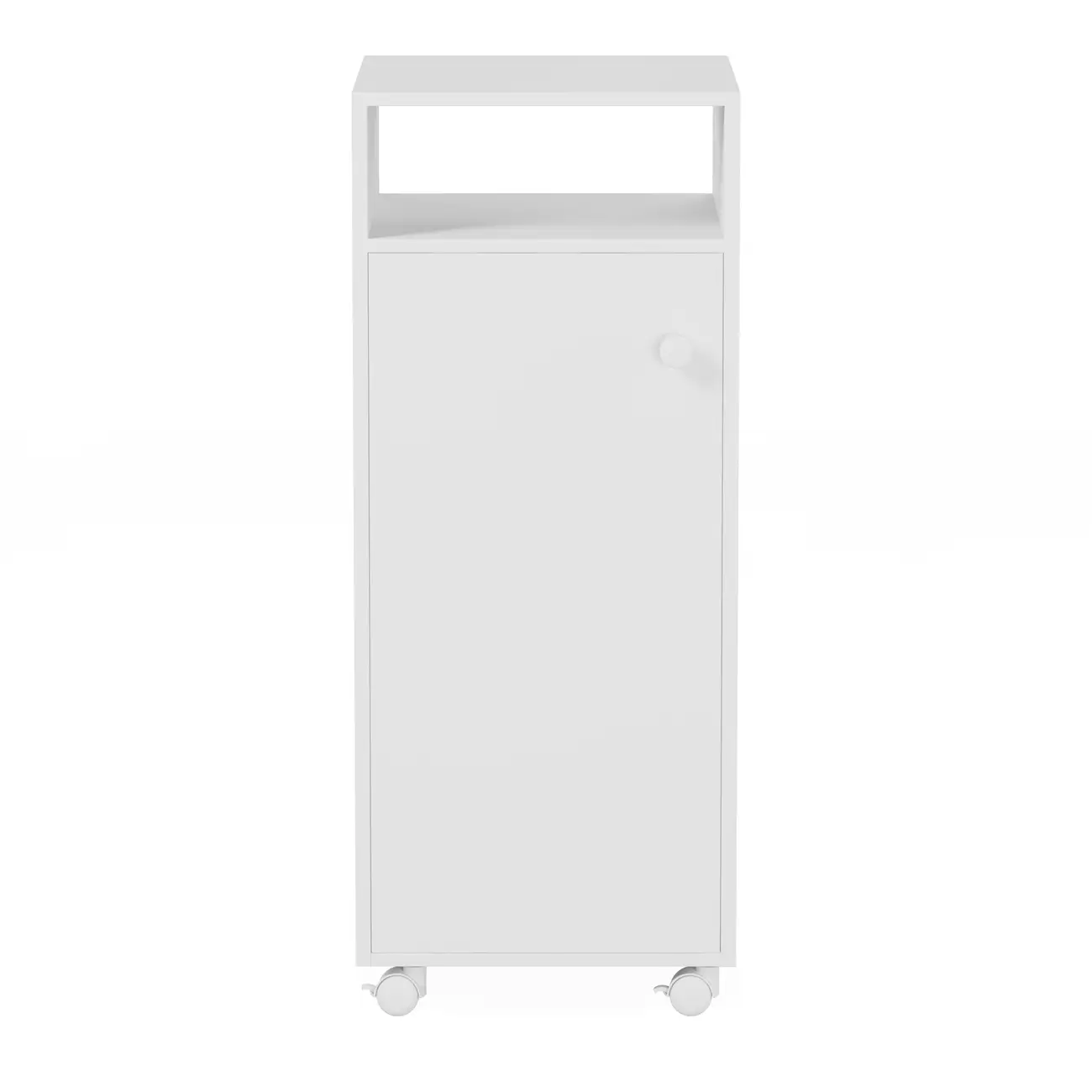 ARMÁRIO PARA LAVANDERIA BAIXO 1 PORTA COM RODÍZIOS ALL WEEK - BRANCO - Foto 1