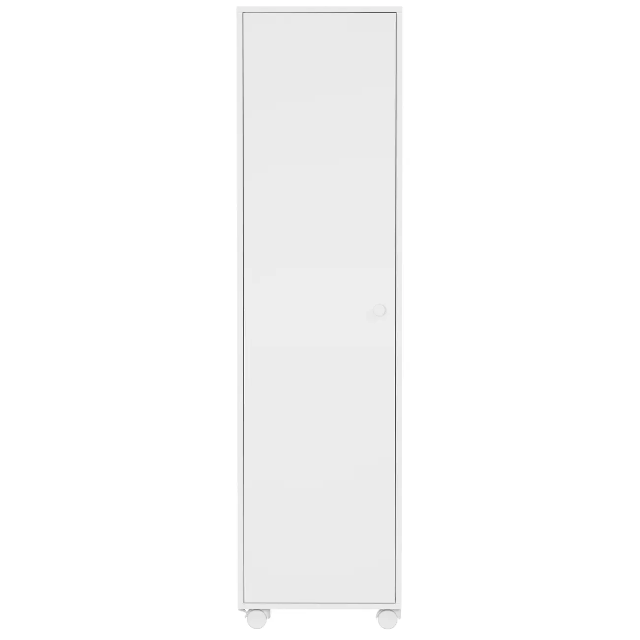 ARMÁRIO PARA LAVANDERIA ALTO 1 PORTA COM NICHO E RODÍZIOS ALL WEEK - BRANCO - Foto 1
