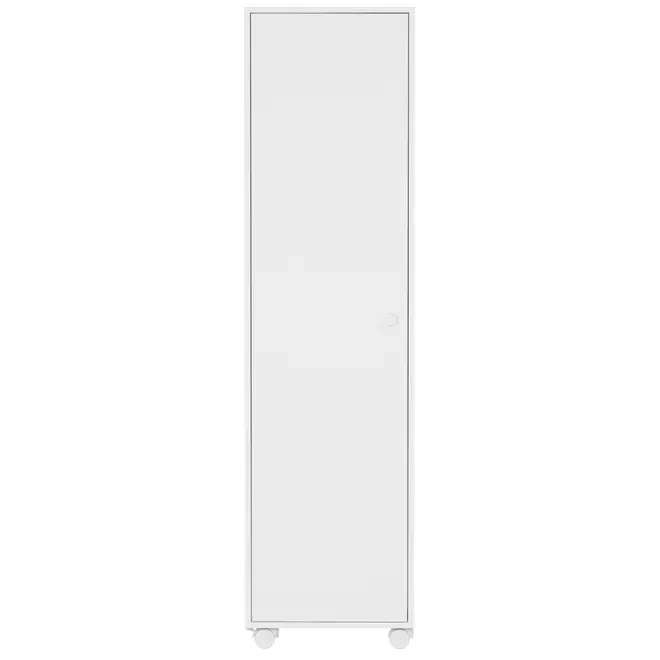 ARMÁRIO PARA LAVANDERIA ALTO 1 PORTA COM NICHO E RODÍZIOS ALL WEEK - BRANCO - Foto 1