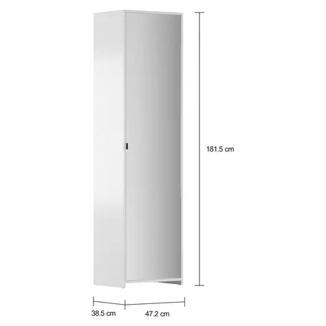 Imagem com medidas do produto SAPATEIRA/ARMÁRIO PAREDE 1 PORTA V-ESCONDE