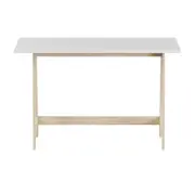 ESCRIVANINHA 1,10 M X 55 CM AVRIL - NATURAL WASHED/BRANCO - Foto 1