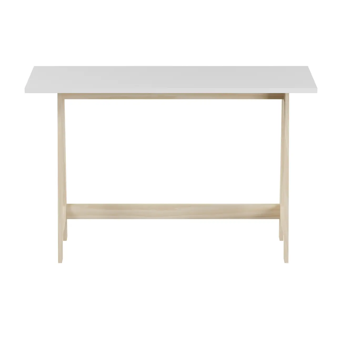 ESCRIVANINHA 1,10 M X 55 CM AVRIL - NATURAL WASHED/BRANCO - Foto 1