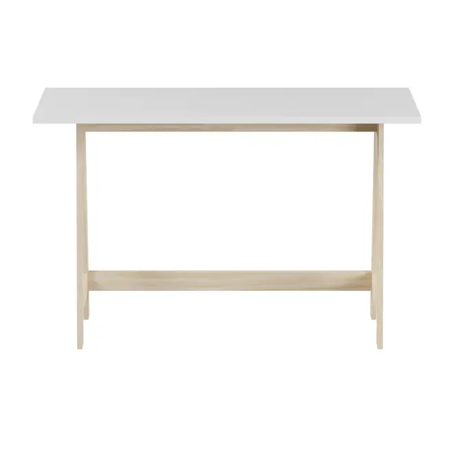 ESCRIVANINHA 1,10 M X 55 CM AVRIL - NATURAL WASHED/BRANCO - Foto 1