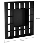 ESTANTE PARA TV DE ATÉ 46 POLEGADAS 2,12 M X 2,12 M CÉLULA - PRETO - Foto 5