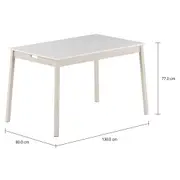 MESA DE JANTAR 1,39 M X 89 CM PALETBOX - NATURAL WASHED/BRANCO - Foto 4