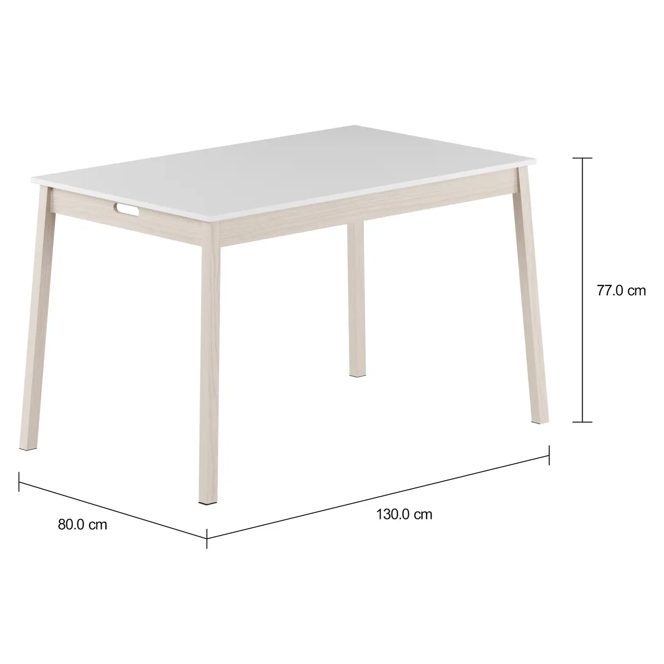 MESA DE JANTAR 1,39 M X 89 CM PALETBOX - NATURAL WASHED/BRANCO - Foto 4