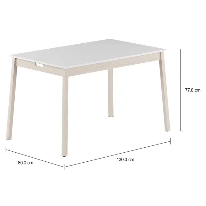 MESA DE JANTAR 1,39 M X 89 CM PALETBOX - NATURAL WASHED/BRANCO - Foto 4