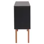 BUFFET 3 PORTAS 1,20 M X 35 CM LIN - PRETO/NOZES - Foto 4