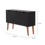 BUFFET 3 PORTAS 1,20 M X 35 CM LIN - PRETO/NOZES - Foto 5