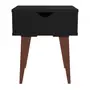 PRETO/NOZES - MESA DE CABECEIRA 1 GAVETA LIN