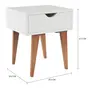 MESA DE CABECEIRA 1 GAVETA LIN - BRANCO/NOZES - Foto 8