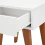 MESA DE CABECEIRA 1 GAVETA LIN - BRANCO/NOZES - Foto 5