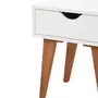 MESA DE CABECEIRA 1 GAVETA LIN - BRANCO/NOZES - Foto 6