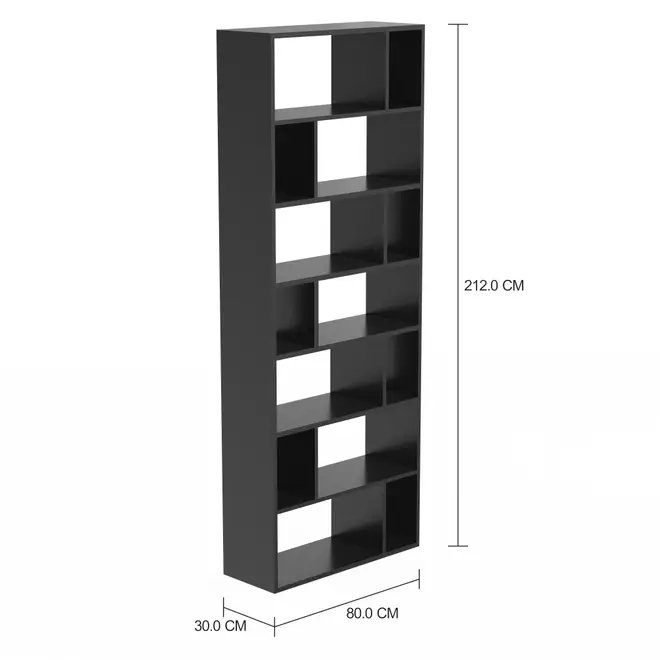 ESTANTE/DIVISÓRIA 80 CM X 2,12 M BLOCK - PRETO - Foto 9