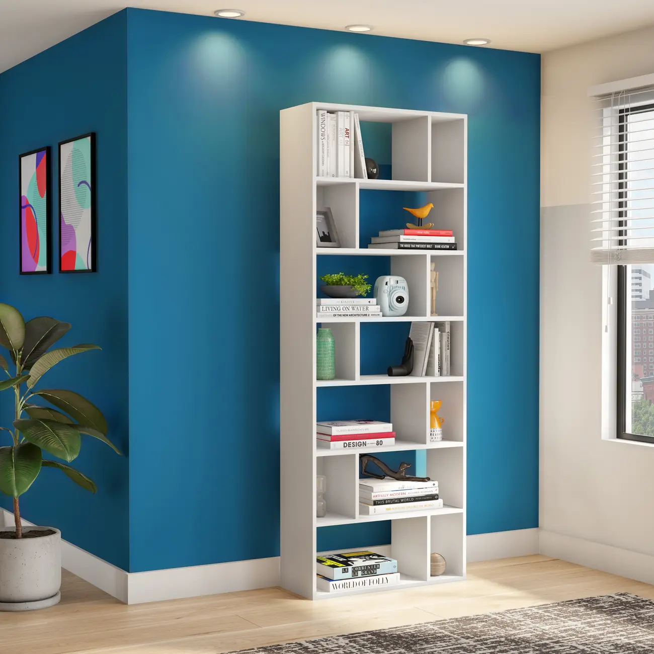ESTANTE/DIVISÓRIA 80 CM X 2,12 M BLOCK - BRANCO - Foto 9