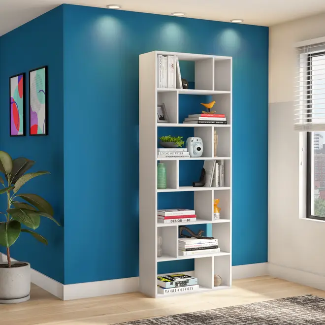 ESTANTE/DIVISÓRIA 80 CM X 2,12 M BLOCK - BRANCO - Foto 9