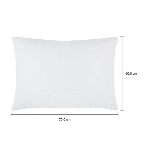 Imagem com medidas do produto CAPA PARA TRAVESSEIRO 50 CM X 70 CM PLEIN