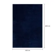 TAPETE 1,50 M X 2 M LOX - AZUL ESCURO - Foto 8