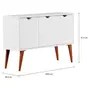 BUFFET 3 PORTAS 1,20 M X 35 CM LIN - BRANCO/NOZES - Foto 9