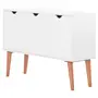 BUFFET 3 PORTAS 1,20 M X 35 CM LIN - BRANCO/NOZES - Foto 2