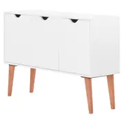 BUFFET 3 PORTAS 1,20 M X 35 CM LIN - BRANCO/NOZES - Foto 2