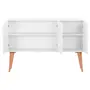 BUFFET 3 PORTAS 1,20 M X 35 CM LIN - BRANCO/NOZES - Foto 3