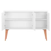 BUFFET 3 PORTAS 1,20 M X 35 CM LIN - BRANCO/NOZES - Foto 3