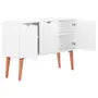 BUFFET 3 PORTAS 1,20 M X 35 CM LIN - BRANCO/NOZES - Foto 6