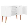 BUFFET 3 PORTAS 1,20 M X 35 CM LIN - BRANCO/NOZES - Foto 7