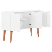 BUFFET 3 PORTAS 1,20 M X 35 CM LIN - BRANCO/NOZES - Foto 7
