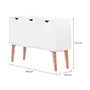 BUFFET 3 PORTAS 1,20 M X 35 CM LIN - BRANCO/NOZES - Foto 8