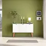 BUFFET 3 PORTAS 1,20 M X 35 CM LIN - BRANCO/NOZES - Foto 10