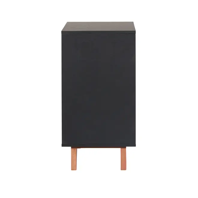 CÔMODA 4 GAVETAS 90 CM X 40 CM LIN - PRETO/NOZES - Foto 4
