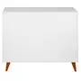 CÔMODA 4 GAVETAS 90 CM X 40 CM LIN - BRANCO/NOZES - Foto 4