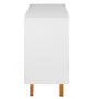 CÔMODA 4 GAVETAS 90 CM X 40 CM LIN - BRANCO/NOZES - Foto 3