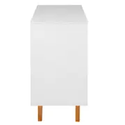 CÔMODA 4 GAVETAS 90 CM X 40 CM LIN - BRANCO/NOZES - Foto 3