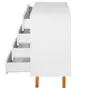 CÔMODA 4 GAVETAS 90 CM X 40 CM LIN - BRANCO/NOZES - Foto 6
