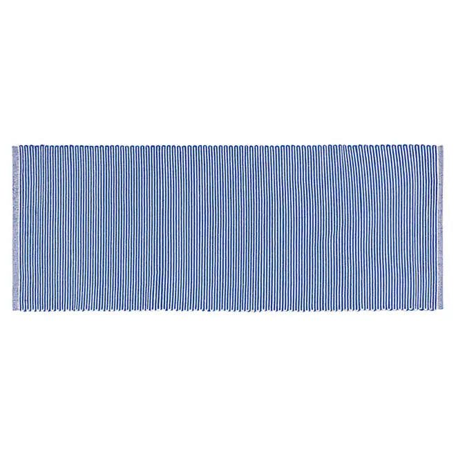 TAPETE 57 CM X 1,40 M VIRA E VOLTA - NATURAL/AZUL ESCURO - Foto 1